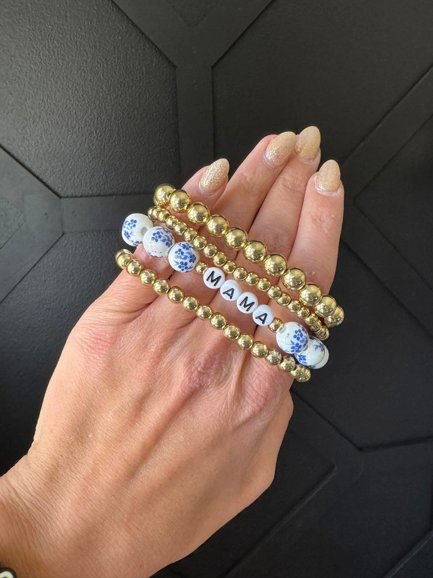Mama Floral Bracelet Stack