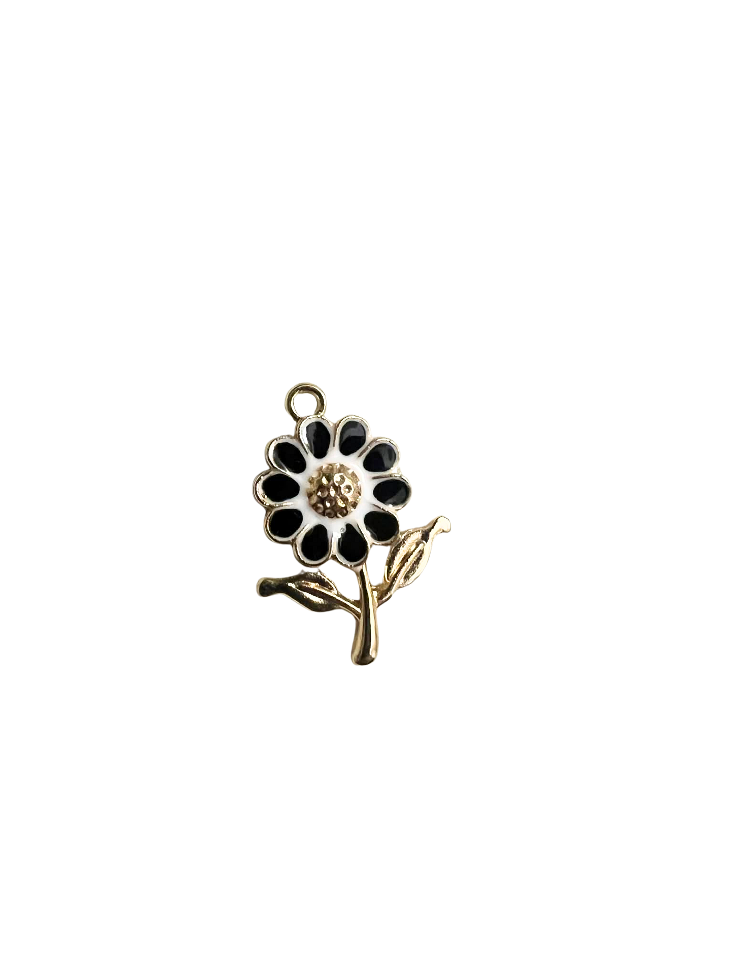 Black flower charm