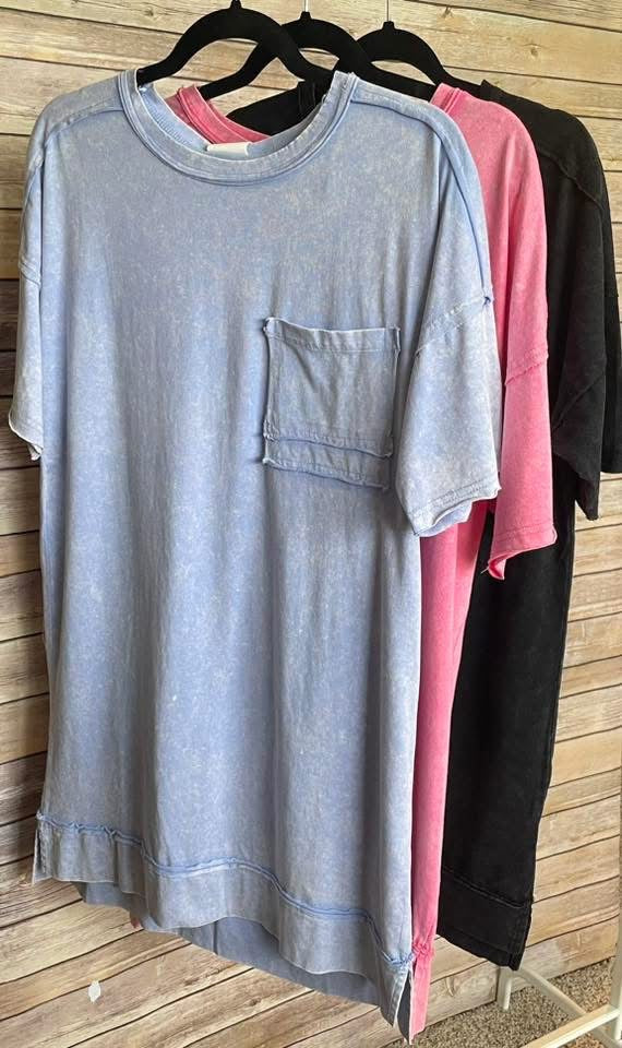 VERY J Washed Tee Dress