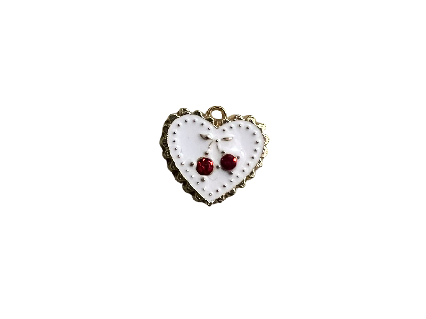 Cherry Heart Charm