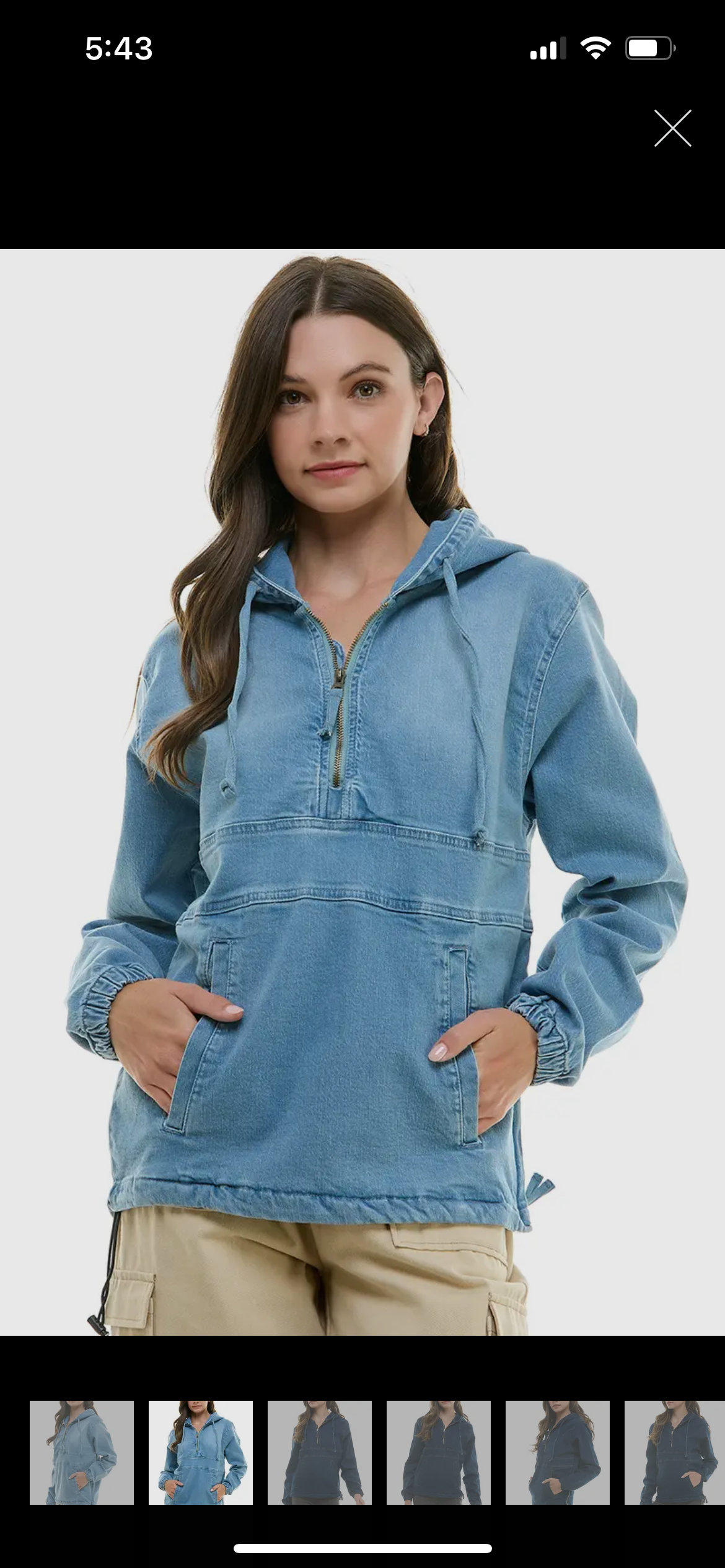 Jessica Denim Hoodie
