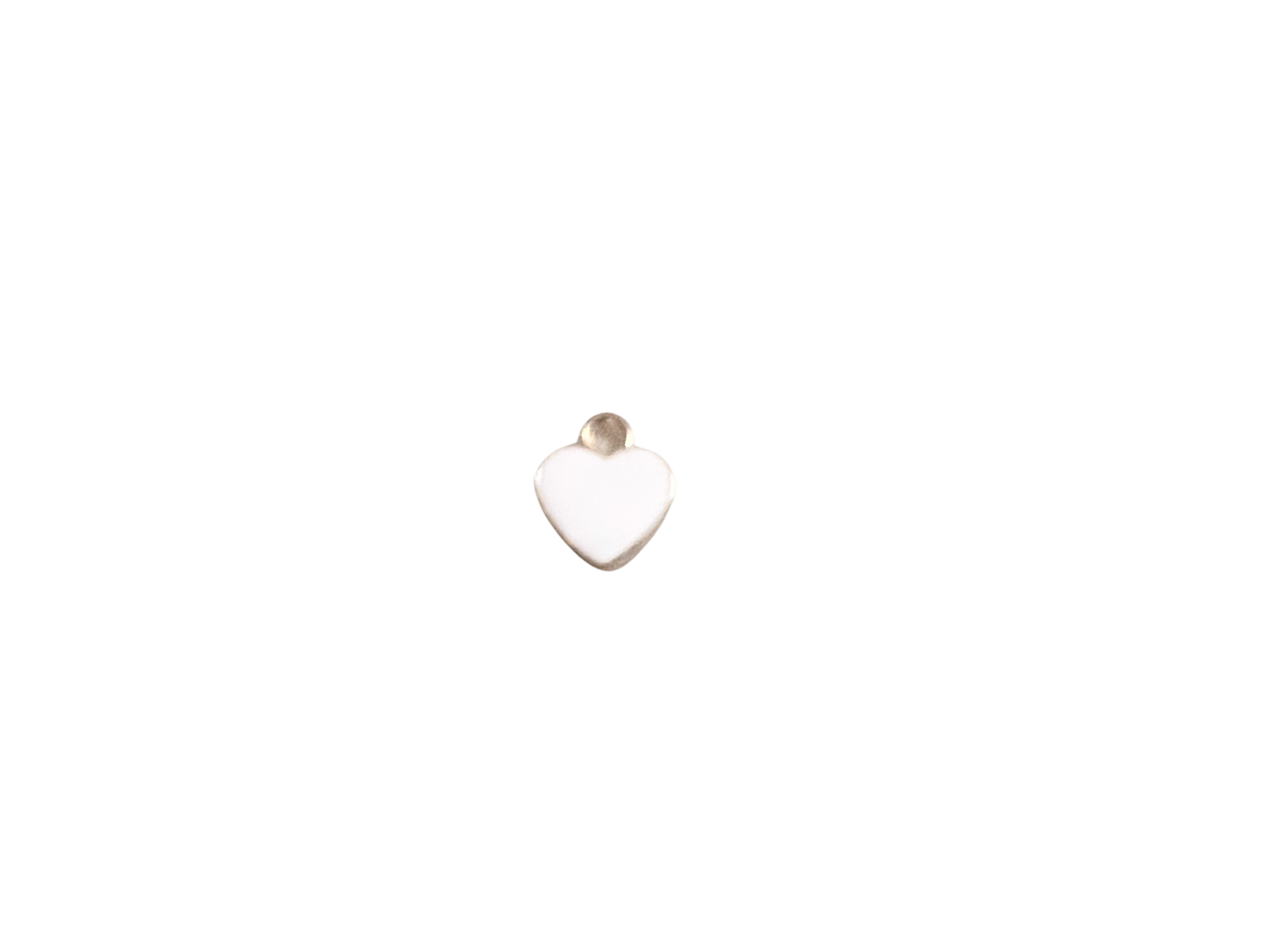 White Heart Charm