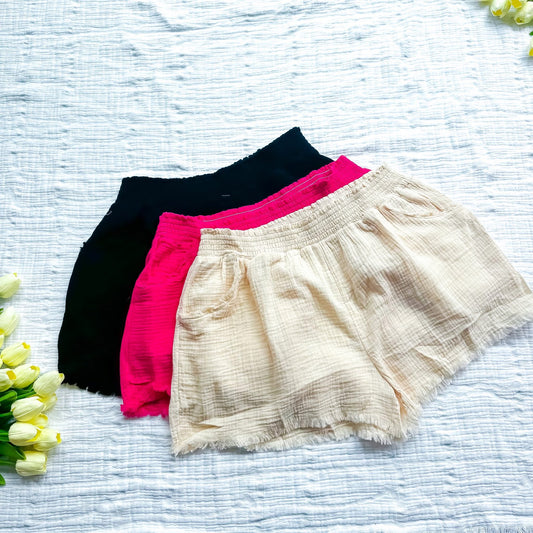 Umgee Gauze Shorts- black