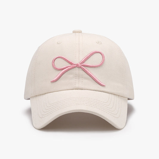 Bow Embroidered Hat
