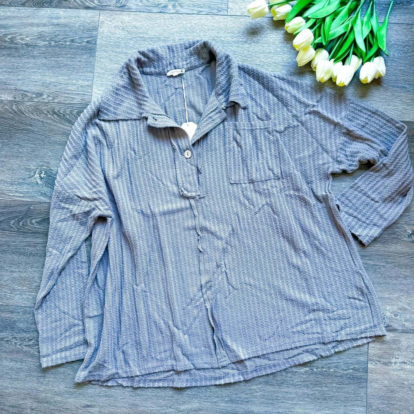 Jodifl Waffle Knit Oversized Top