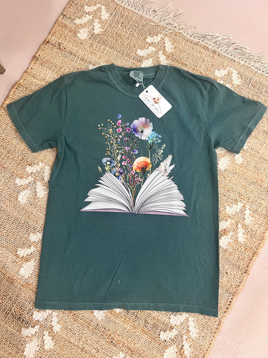 Floral Book Graphic Tee