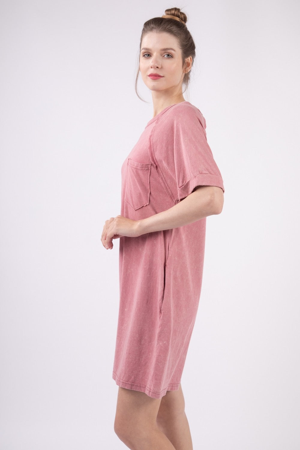 VERY J Washed Tee Dress