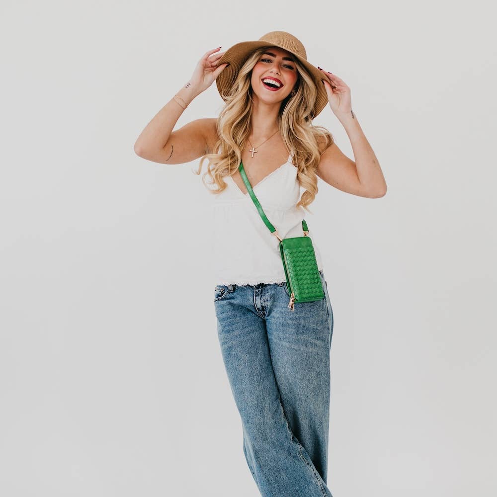 Woven Double Duty Phone Bag : Woven Black