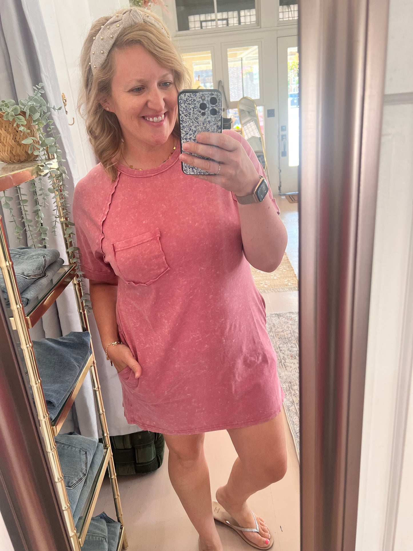 VERY J Washed Tee Dress