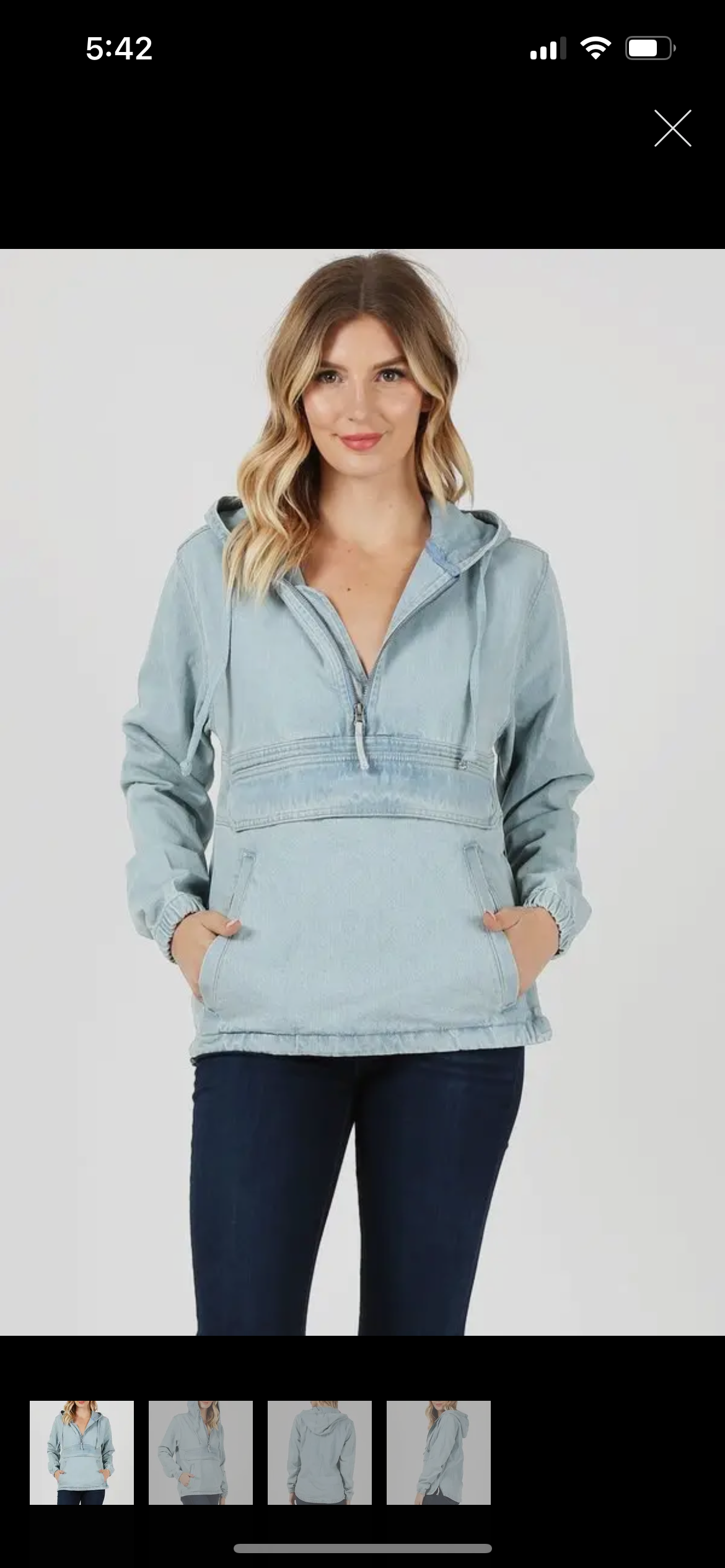 Jessica Denim Hoodie