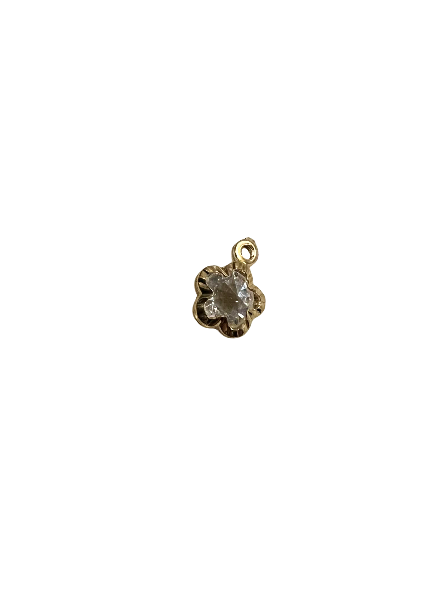 Scallop Diamond Charm