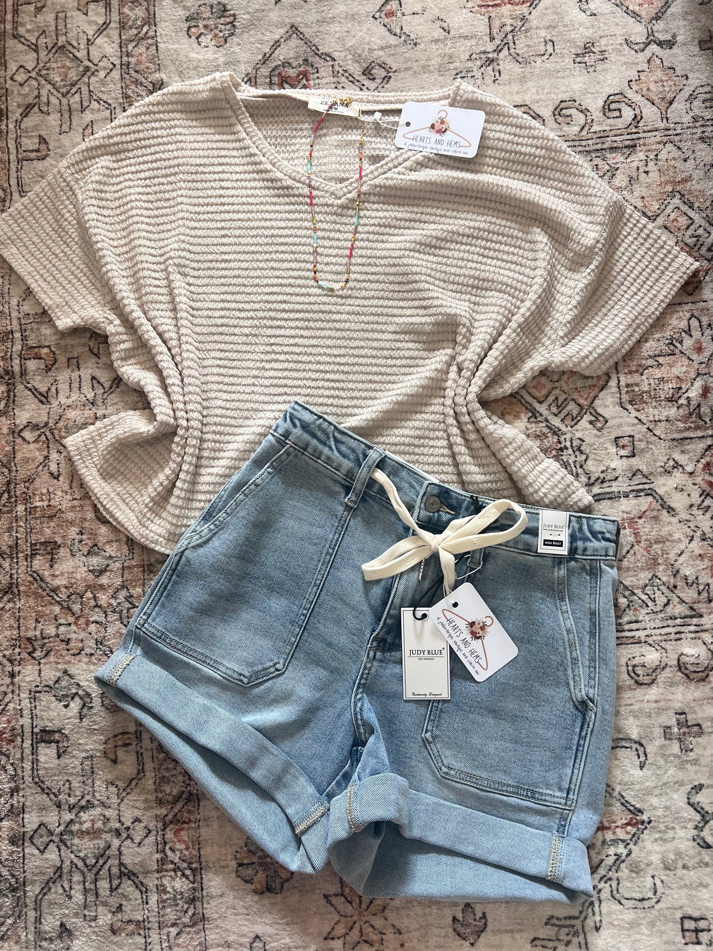 Zenana Waffle Knit Top