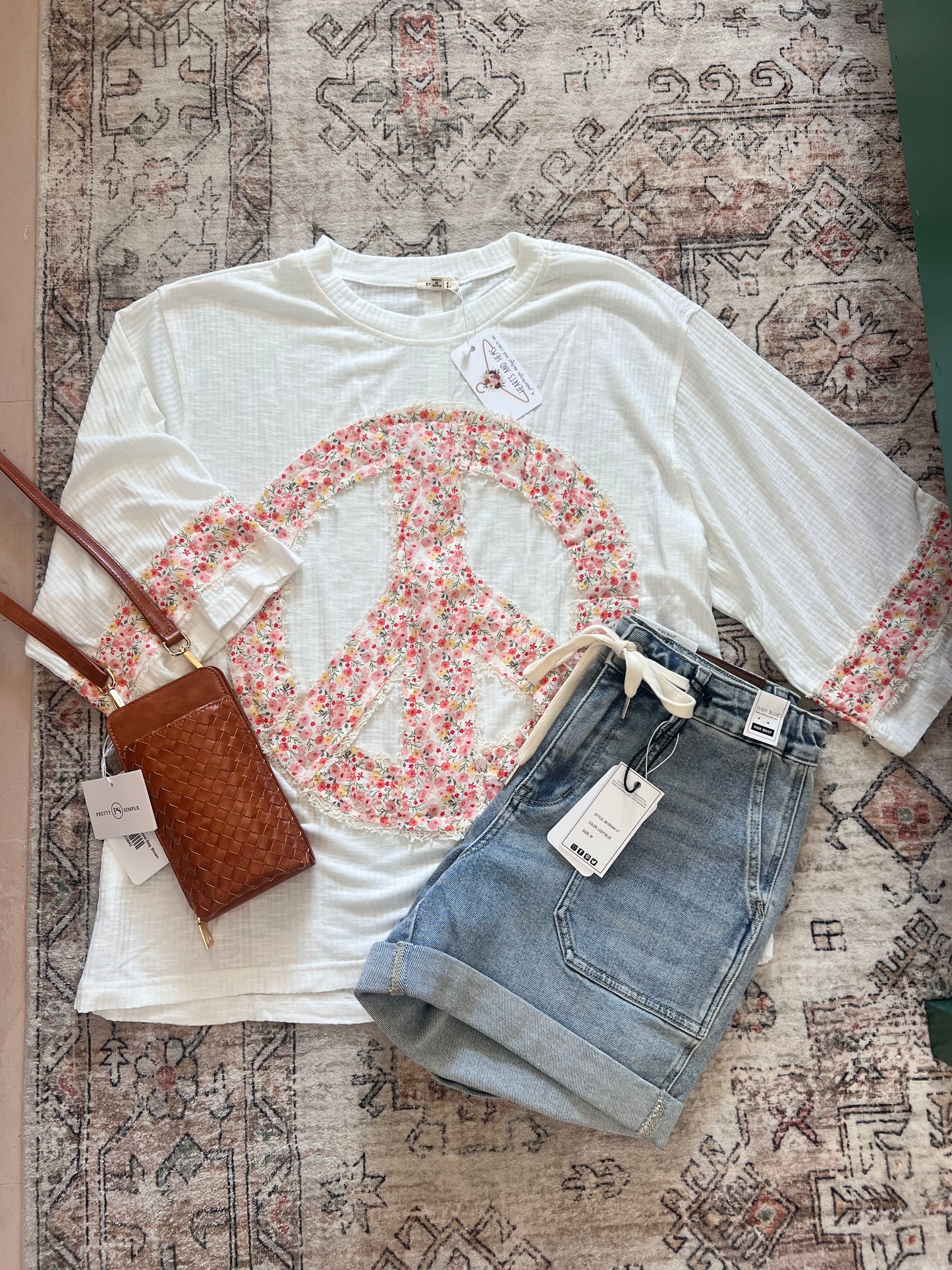 POL Floral Peace Patch T-Shirt