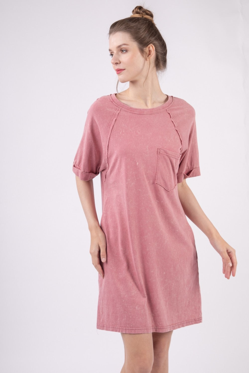 VERY J Washed Tee Dress