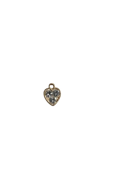 Gold Heart Diamond Charm