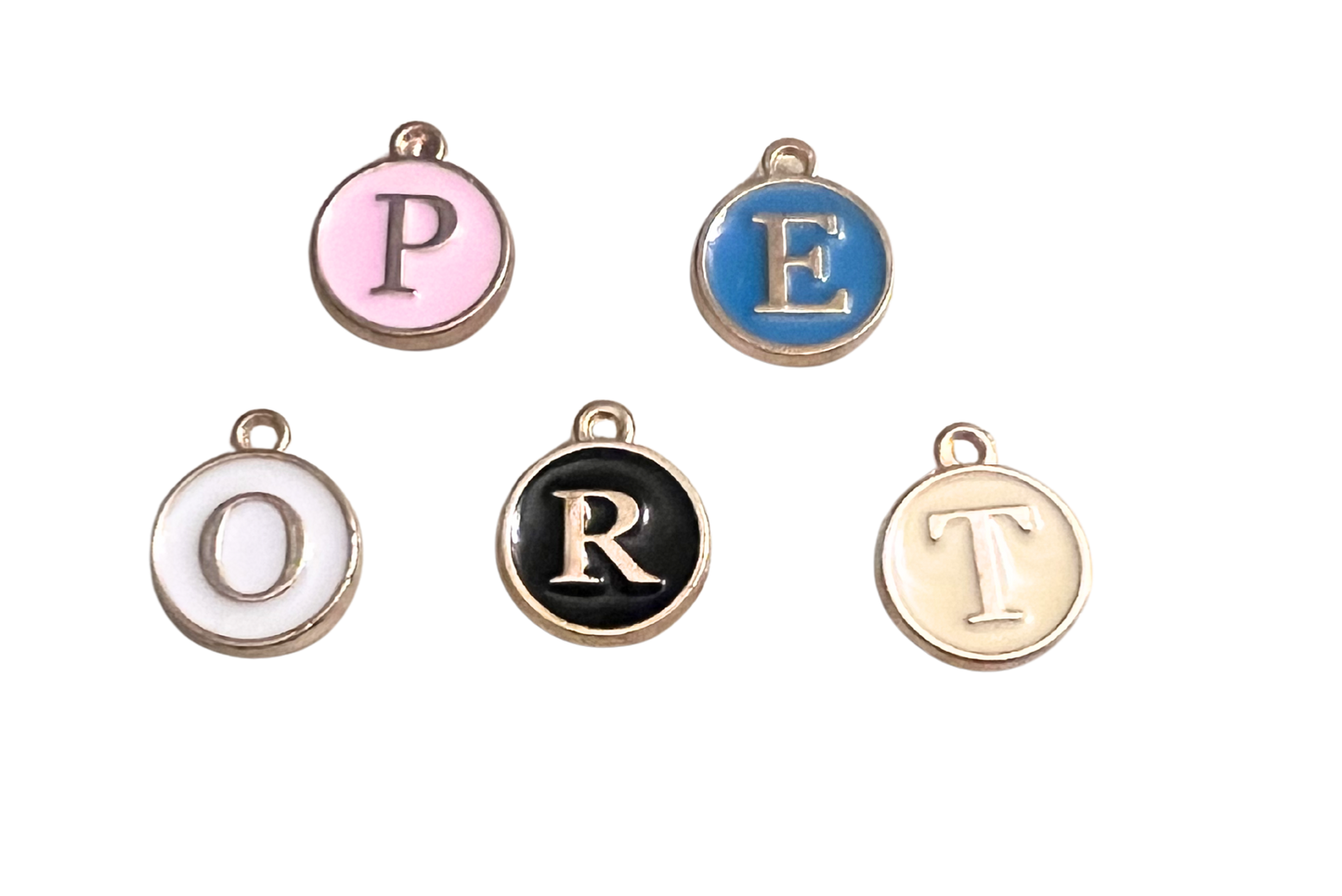 Round Letter Charms
