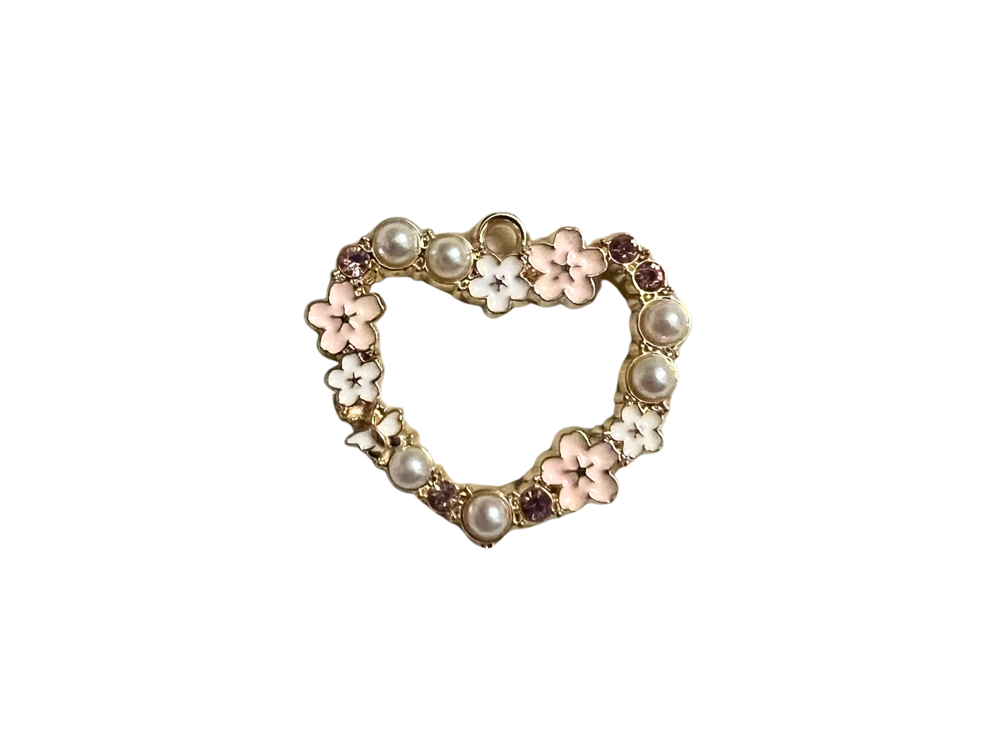 Floral Heart Charm