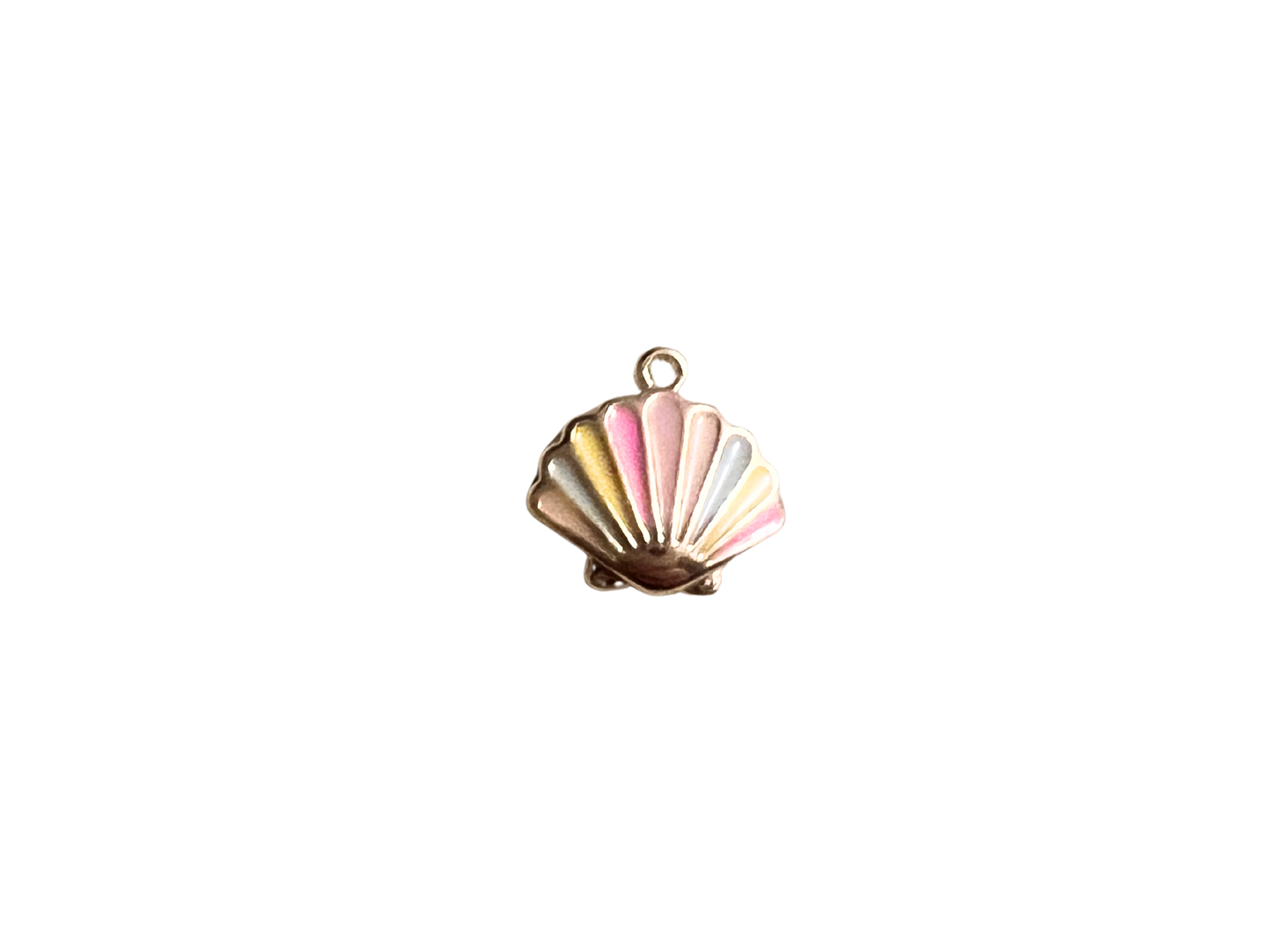 Colorful Scallop Shell Charm