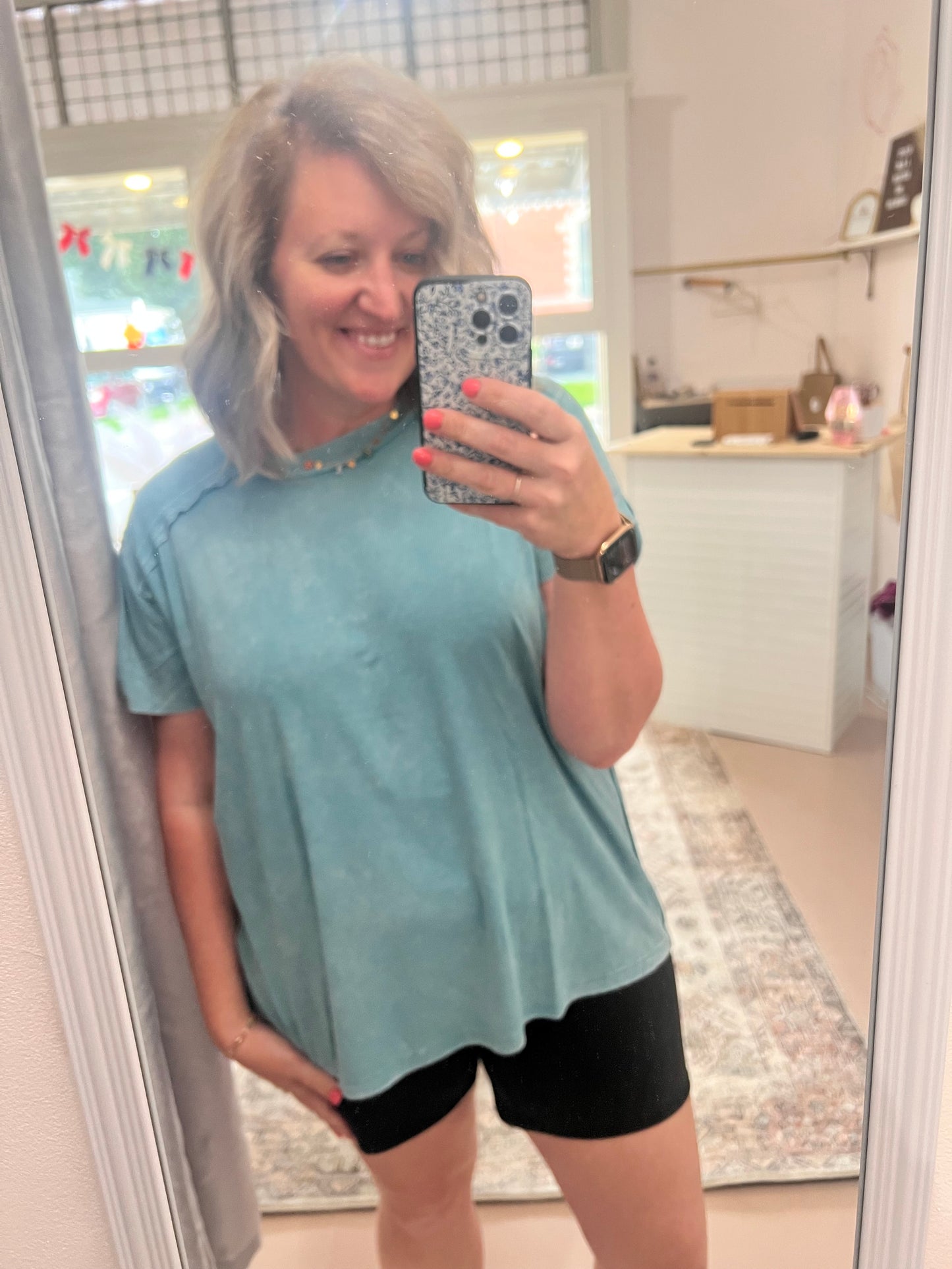 Zenana Washed Ribbed Top