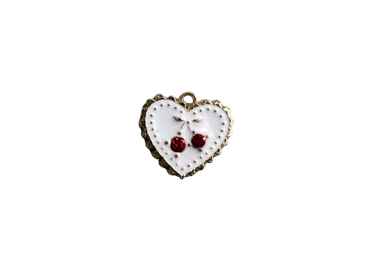 Cherry Heart Charm