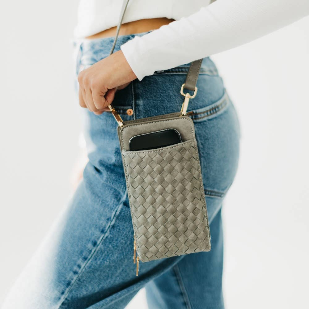 Woven Double Duty Phone Bag : Woven Black