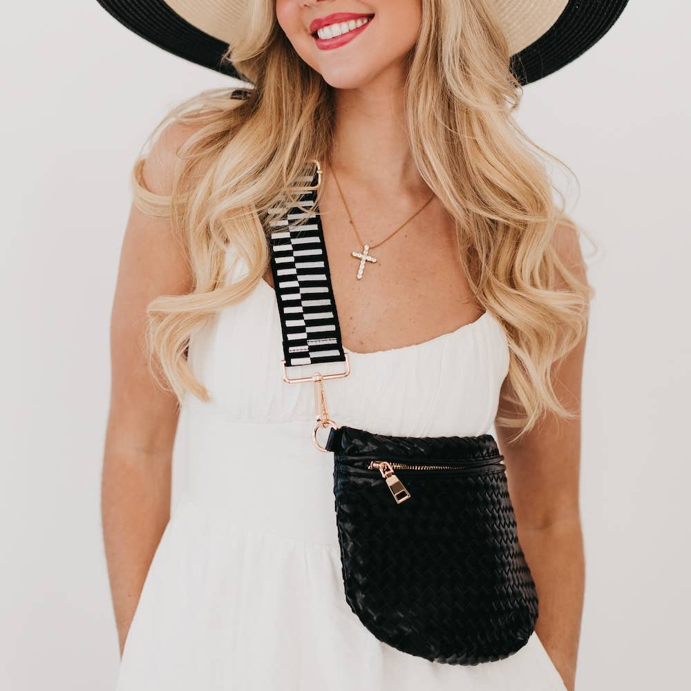 Westlyn Woven Bum Bag- Black
